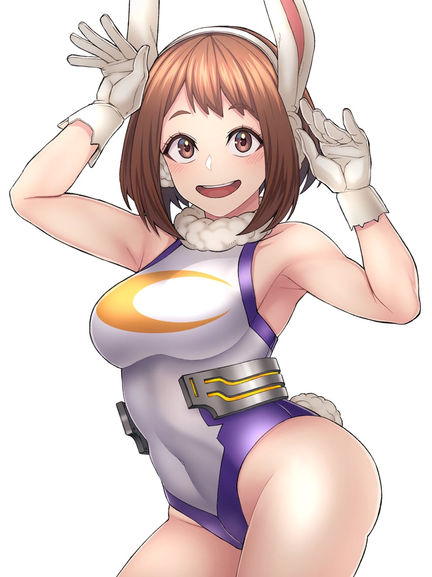 mirko and uraraka ochaco (boku no hero academia) drawn by kobaji