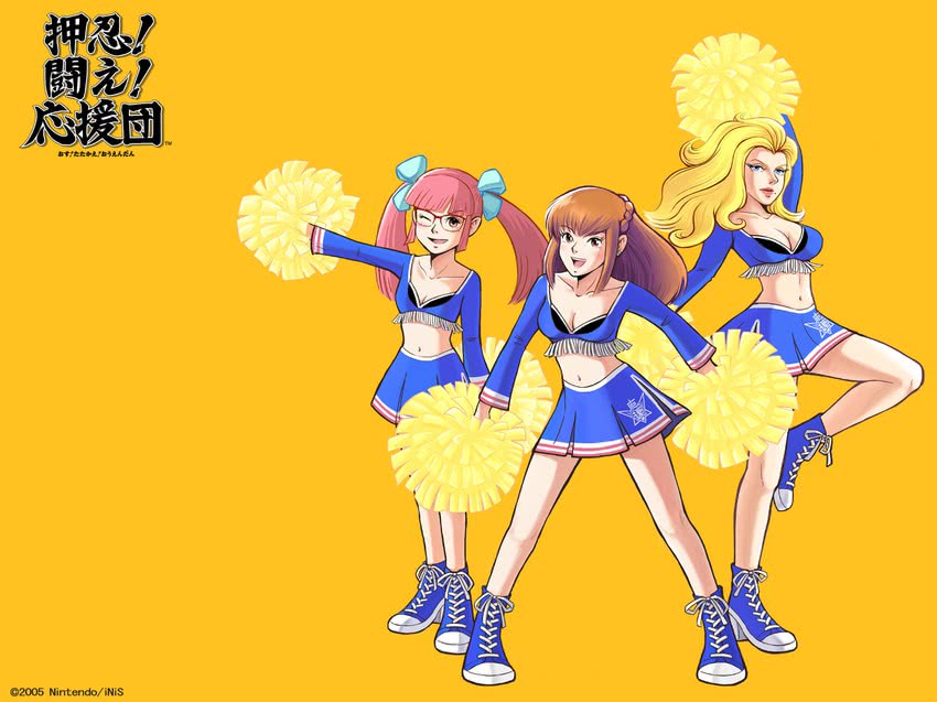 amemiya sayaka, kanda aoi, and anna lindhurst (osu! tatakae! ouendan)