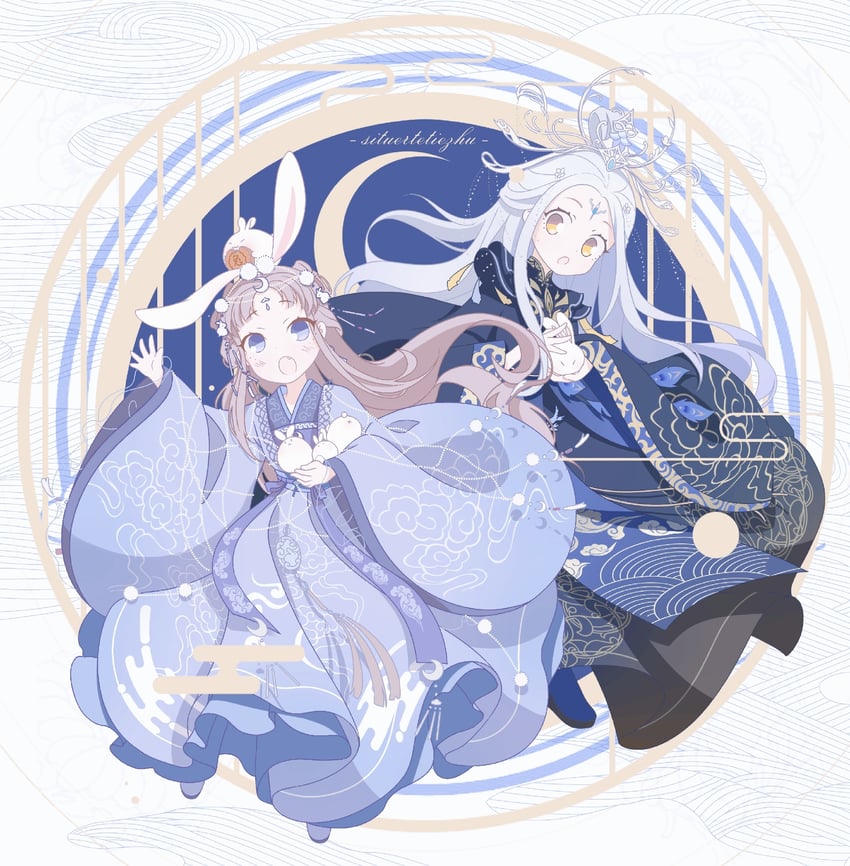 moonset and faint moon dew (nikki and 1 more) drawn by situ'erte_tiezhu