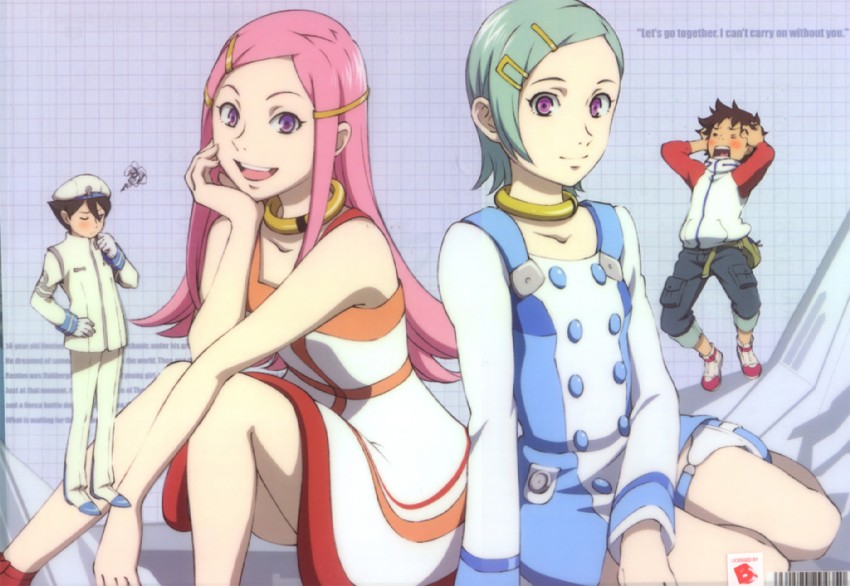 eureka, anemone, renton thurston, and dominic sorel (eureka seven)