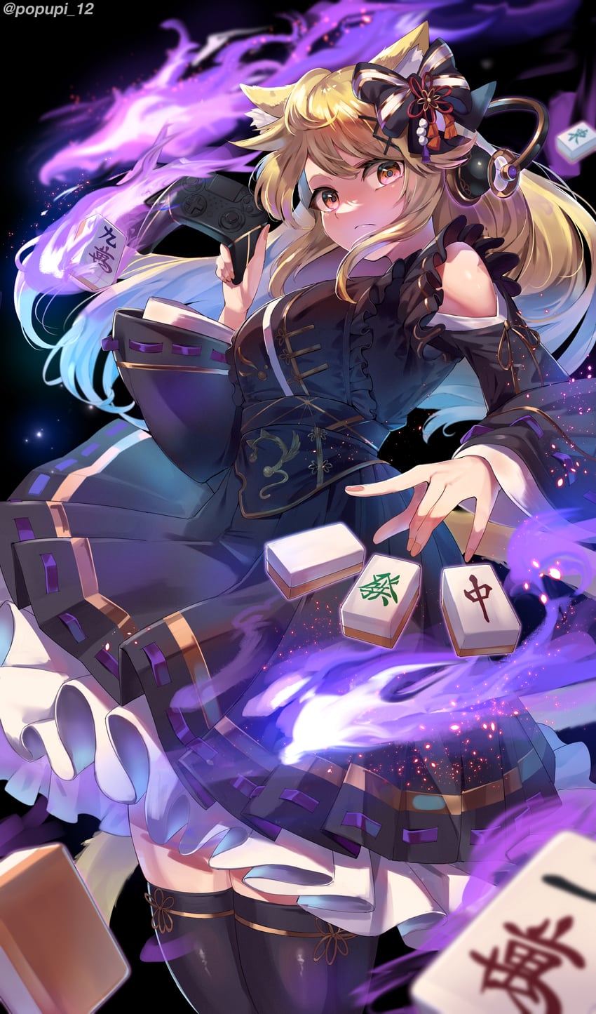 homoto akina and kinyako (indie virtual youtuber) drawn by popupi_12