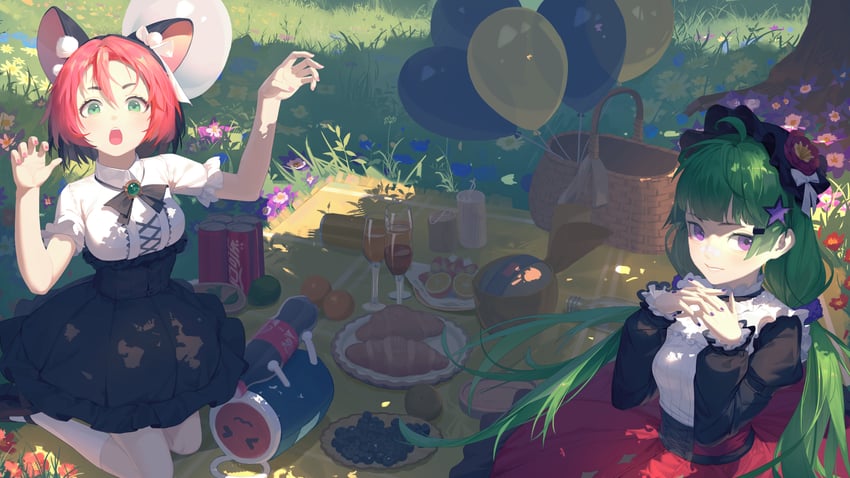 pippi, wada don, and mocha (osu! and 1 more) drawn by finaru-dorim