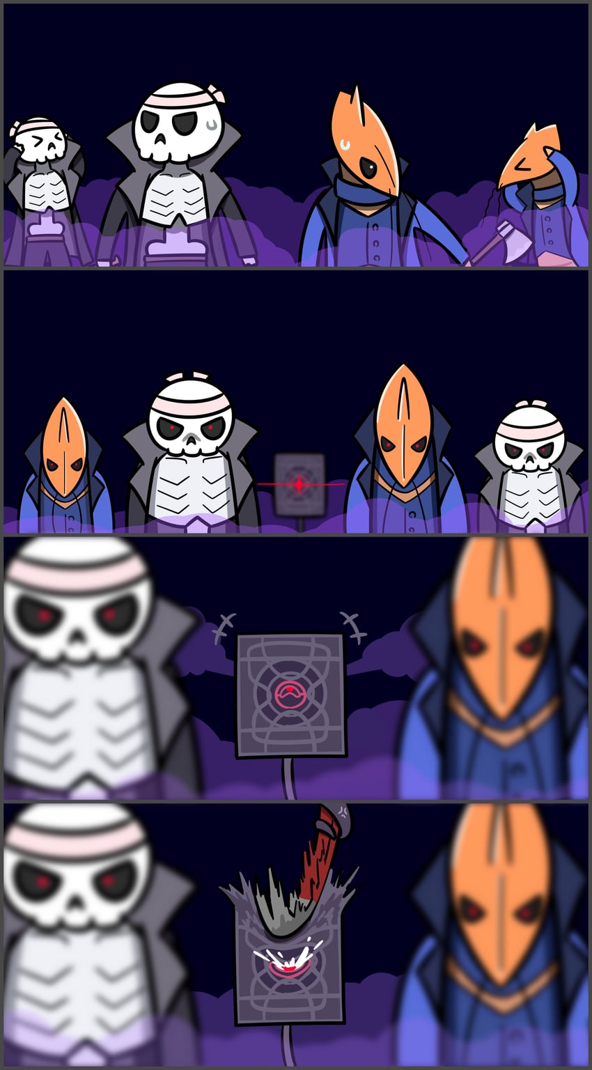ninomae ina'nis, ao-chan, ebi-chan, and deadbeat (hololive and 2 more) drawn by mpien