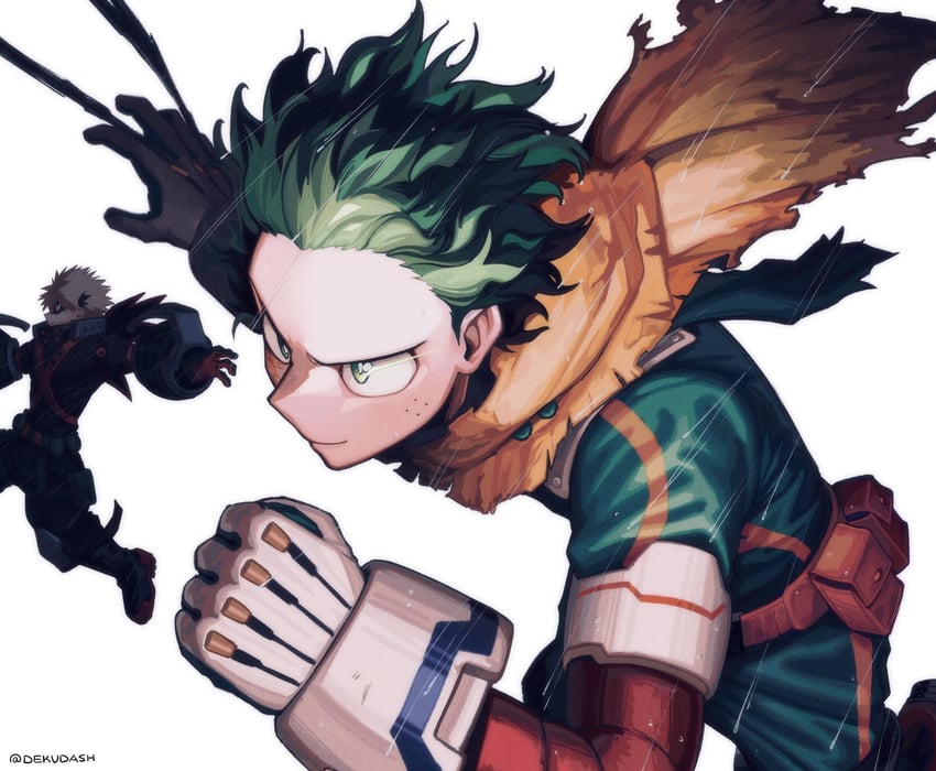 midoriya izuku and bakugou katsuki (boku no hero academia) drawn by dekudash
