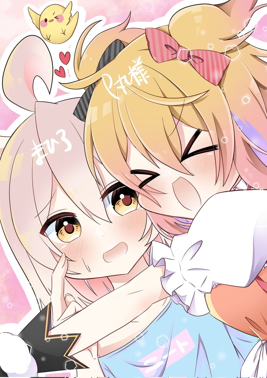 oyama mahiro and pmaru-sama (indie virtual youtuber and 1 more) drawn by kirukesariku