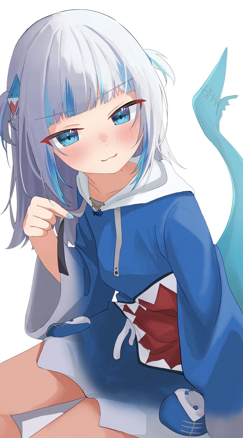 gawr gura (hololive and 1 more) drawn by kurushiro1102