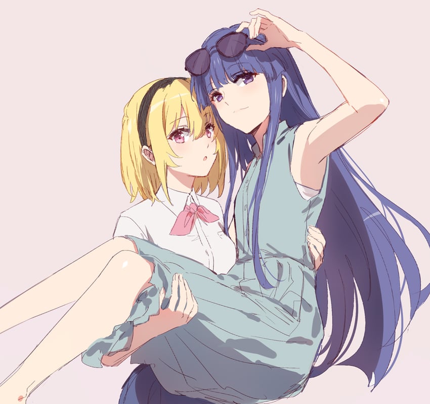 furude rika and houjou satoko (higurashi no naku koro ni and 1 more) drawn by usamin_(megumikira)