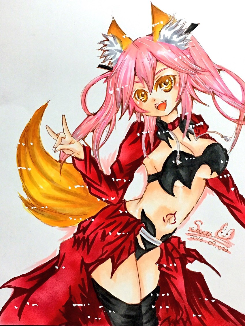 tamamo, tamamo no mae, chloe von einzbern, and saitou chiwa (fate and 3 more) drawn by aya_se_sana