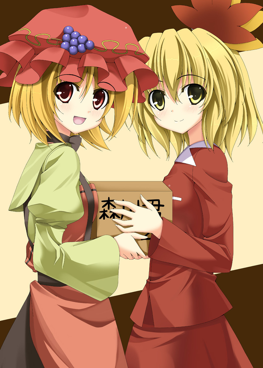 aki minoriko and aki shizuha (touhou) drawn by rappa_(rappaya)