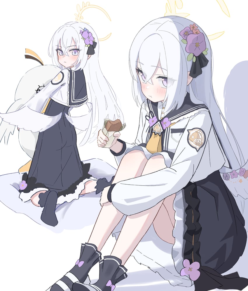 azusa and peroro (blue archive) drawn by porty_ramram