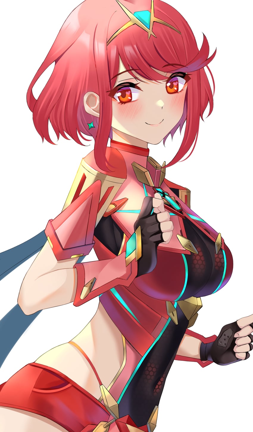 pyra (xenoblade chronicles and 1 more) drawn by kyaro_(wanu_14)