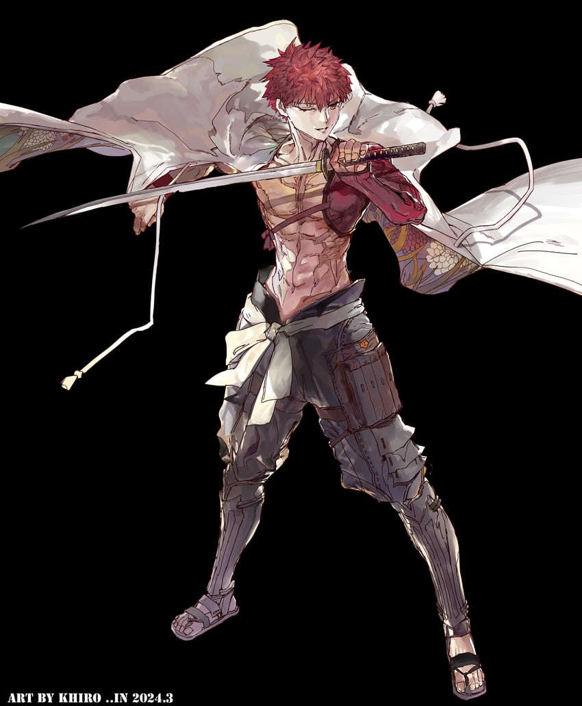 emiya shirou and senji muramasa (fate and 1 more) drawn by hiro_(user_negm3832)