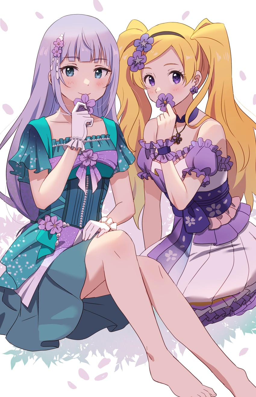 shiraishi tsumugi and emily stewart (idolmaster and 2 more) drawn by emu_(emum)