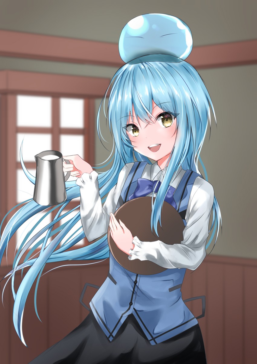 kafuu chino and rimuru tempest (gochuumon wa usagi desu ka? and 1 more) drawn by ryouma_(taso)