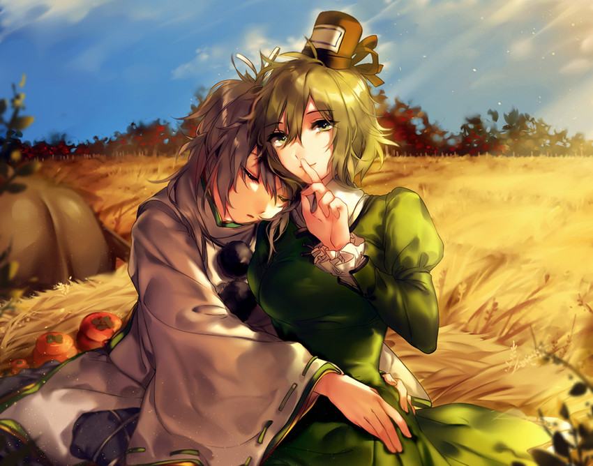mononobe no futo and soga no tojiko (touhou) drawn by hug_(yourhug)