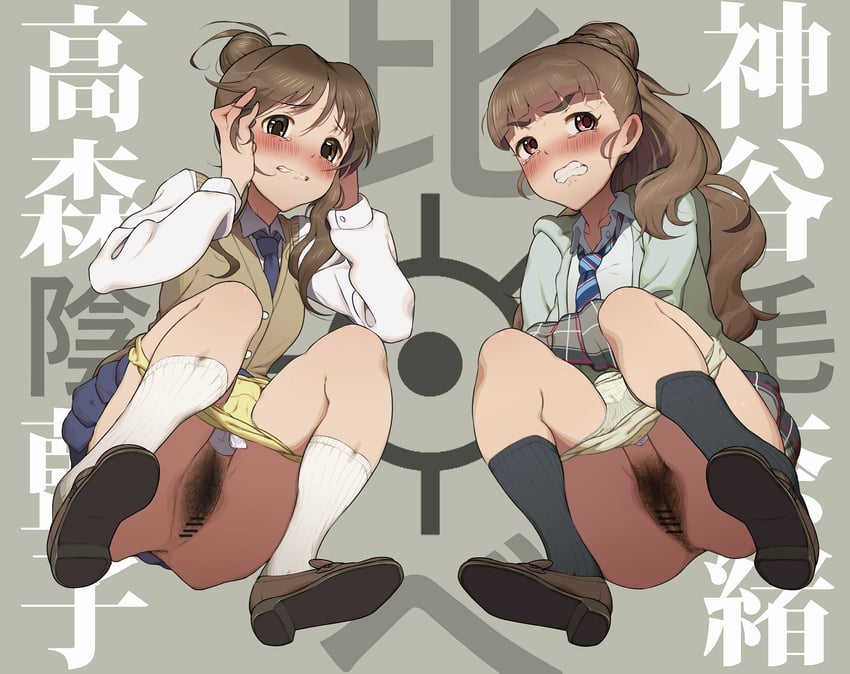 kamiya nao and takamori aiko (idolmaster and 1 more) drawn by amatsu_amaguri