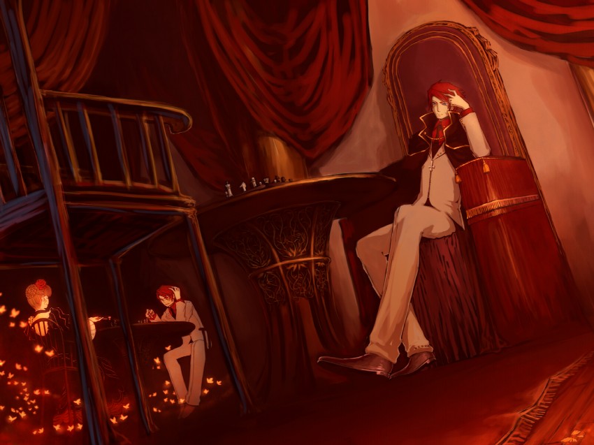 beatrice and ushiromiya battler (umineko no naku koro ni) drawn by oyu_udon
