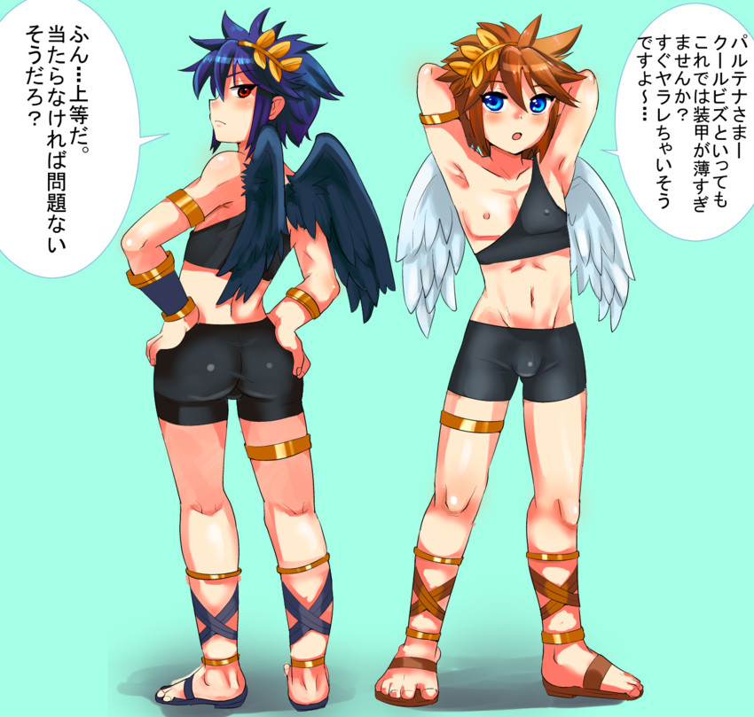 pit and dark pit (kid icarus and 1 more) drawn by uzuki_kouta