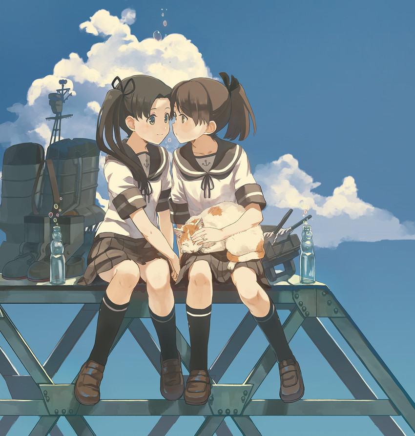 shikinami and ayanami (kantai collection) drawn by cosmic_(crownclowncosmic)