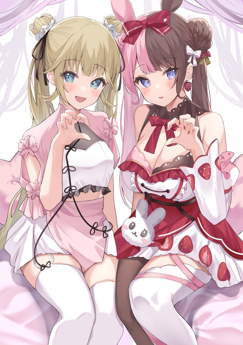 tachibana hinano and hanabusa lisa (vspo! and 2 more) drawn by tihayasan-ktkr