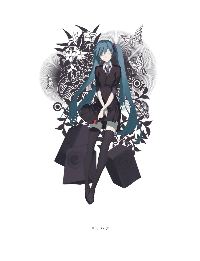 hatsune miku (vocaloid and 1 more) drawn by spencer_sais