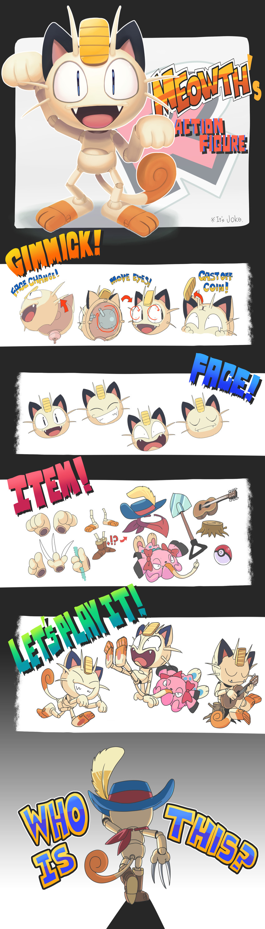 meowth and snubbull (pokemon and 1 more) drawn by gashi-gashi