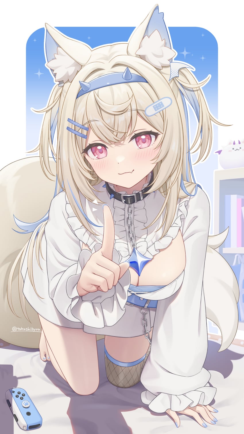 fuwawa abyssgard and perroccino (hololive and 1 more) drawn by tokoshibyra