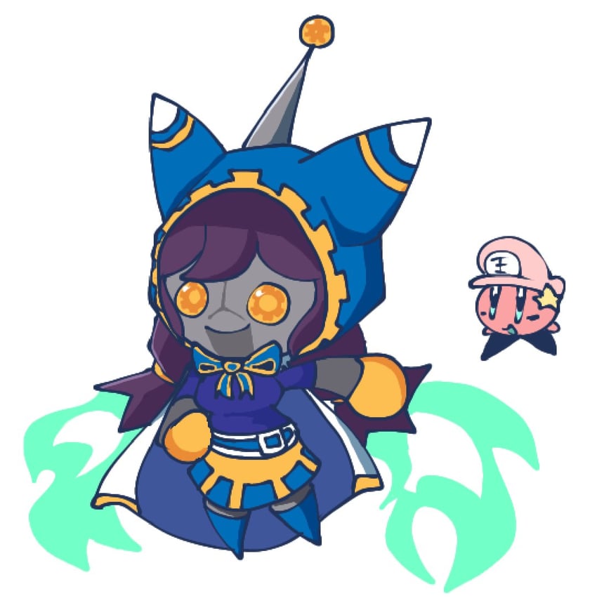 kirby, tojo nozomi, magolor, smol nozomi, grand dad, and 1 more (love live! and 3 more) drawn by lucks_de