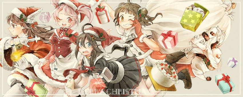shigure, shigure kai ni, ryuujou, northern ocean princess, naka, and 6 more (kantai collection) drawn by kurosuke_(hipparu)