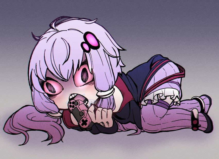 yuzuki yukari (vocaloid and 1 more) drawn by byackopath_(artist)