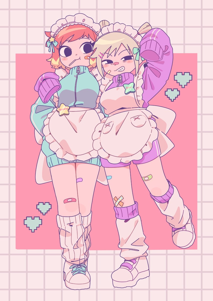 ramona flowers and roxie richter (scott pilgrim and 1 more) drawn by mameo_(mameo6416)