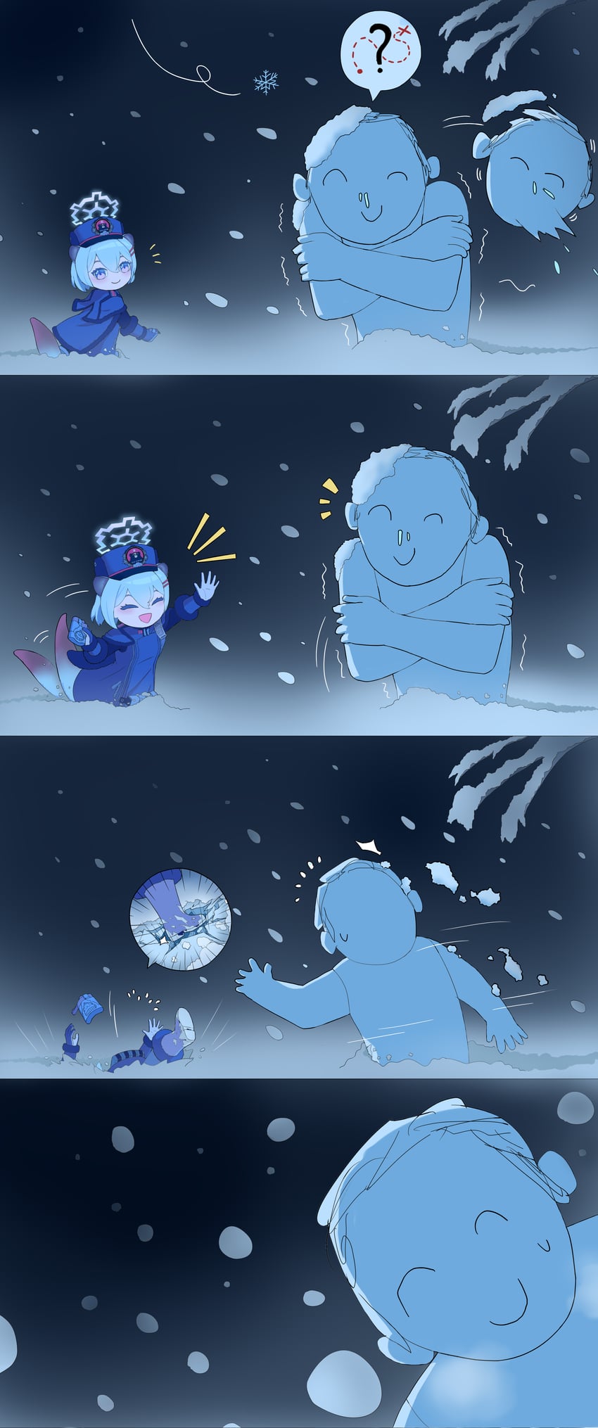sensei, doodle sensei, and shigure (blue archive) drawn by jinrou_mangfu
