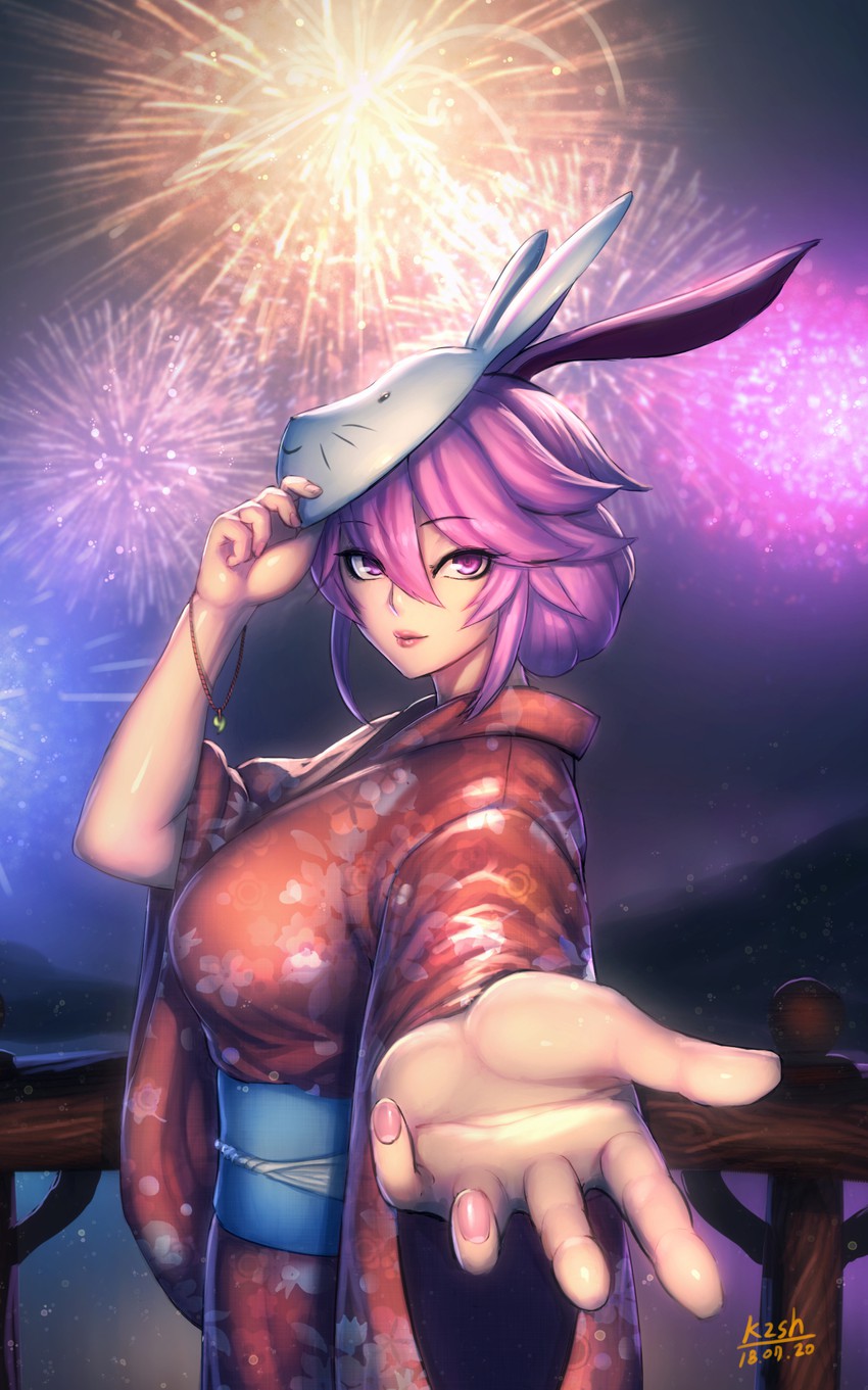 yae sakura (honkai and 2 more) drawn by k2shh