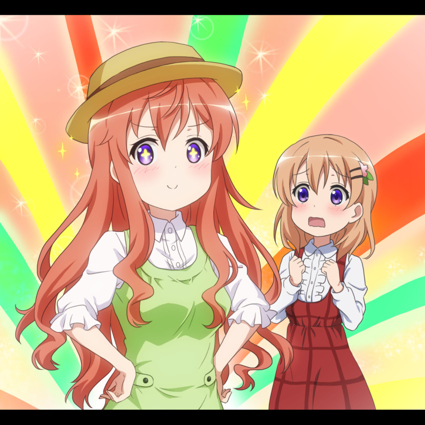 hoto cocoa and hoto mocha (gochuumon wa usagi desu ka?) drawn by red_star_(toranecomet)