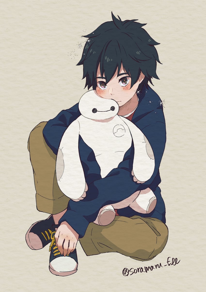 baymax and hiro hamada (big hero 6) drawn by soramaru_ell