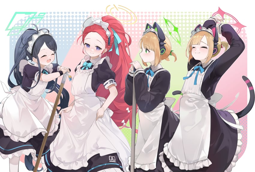 aris, momoi, midori, and yuzu (blue archive) drawn by mimizuku_(mmiganaru)