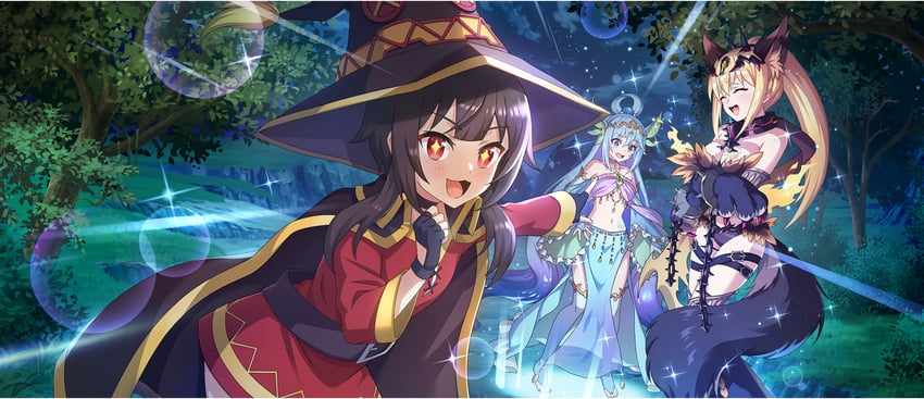 megumin, aqua, and darkness (kono subarashii sekai ni shukufuku wo! and 1 more)