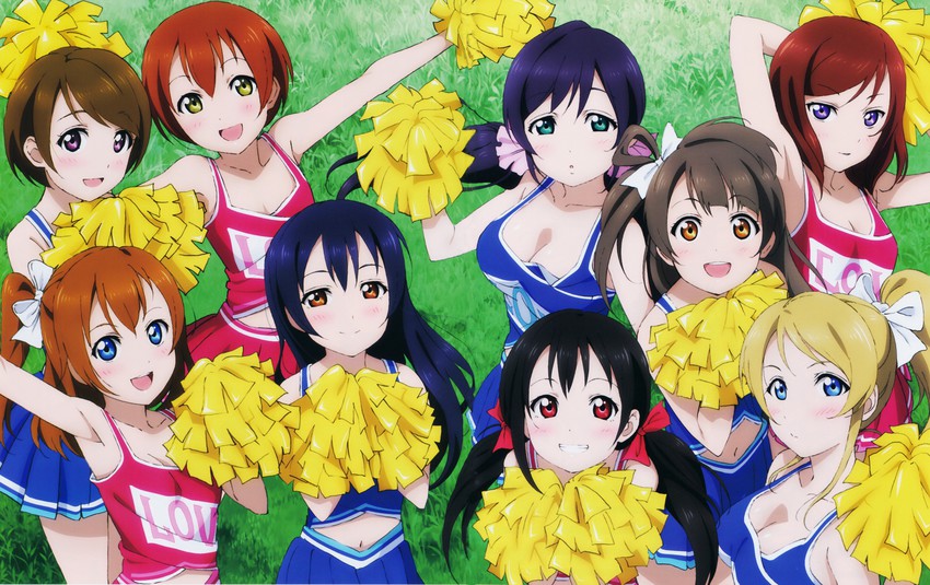 nishikino maki, tojo nozomi, sonoda umi, yazawa nico, ayase eli, and 4 more (love live! and 1 more) drawn by murota_yuuhei