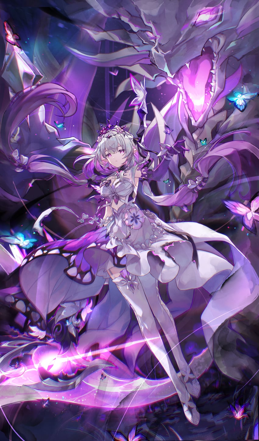castorice and pollux (honkai and 1 more) drawn by icedango_(dpopic3)