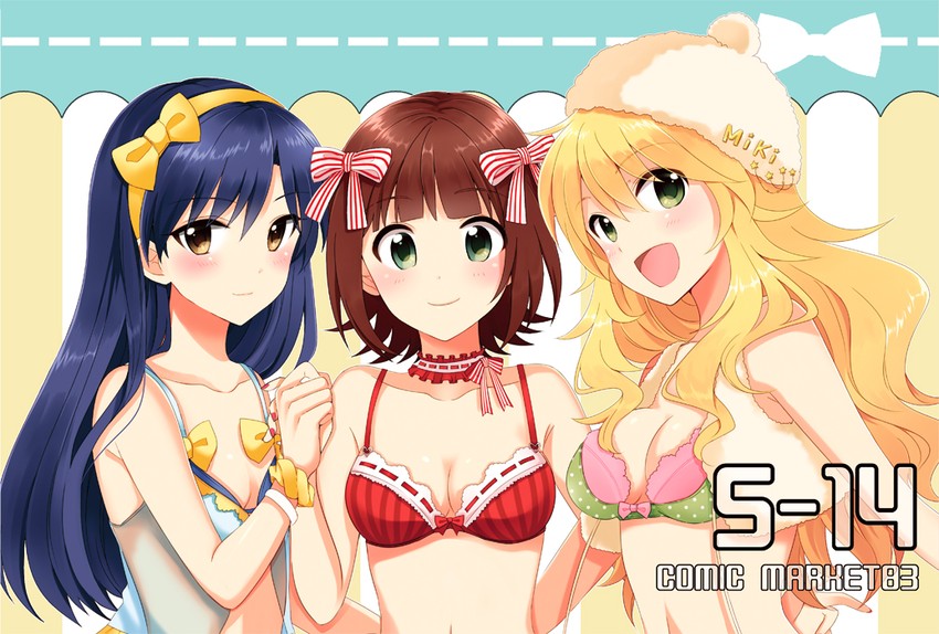 hoshii miki, kisaragi chihaya, and amami haruka (idolmaster) drawn by pu_uq