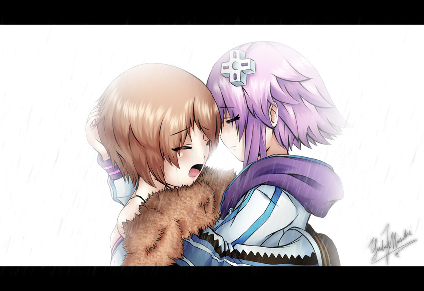 neptune and blanc (neptune) drawn by verniy_misaki