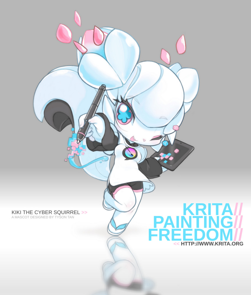 kiki the cyber squirrel (kde and 1 more) drawn by tyson_tan