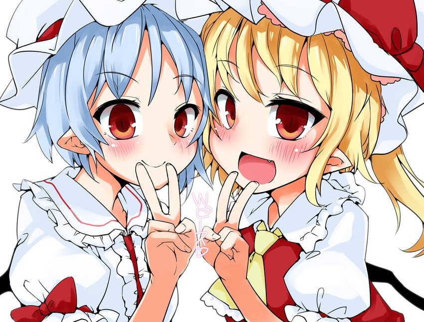 remilia scarlet and flandre scarlet (touhou) drawn by harry_(namayake)