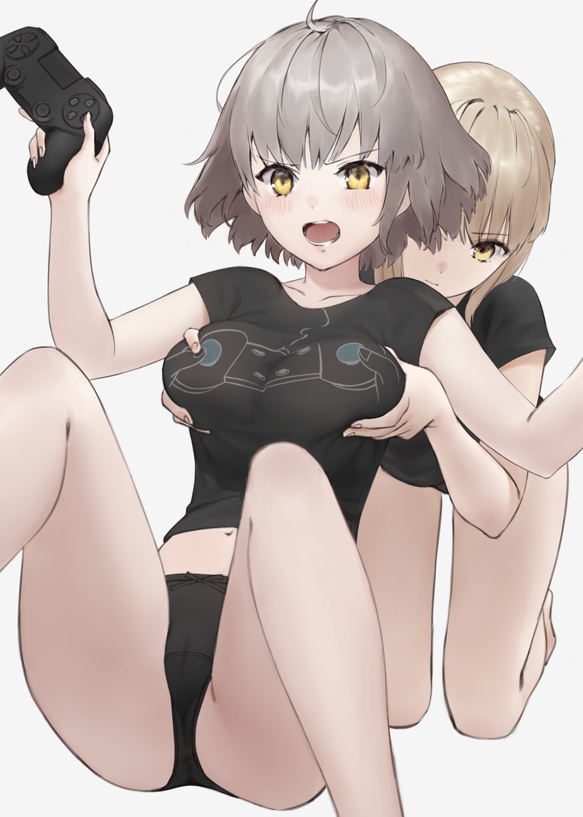 artoria pendragon, jeanne d'arc alter, and saber alter (fate and 1 more) drawn by anouetto