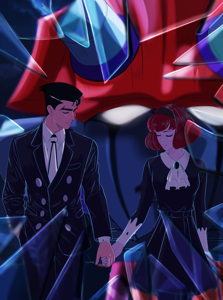 r dorothy wayneright, roger smith, and big o (the big o) drawn by megadeus_mommy