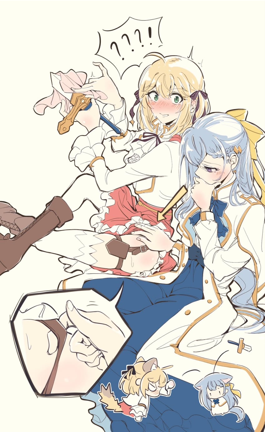 anisphia wynn palettia and euphyllia magenta (tensei oujo to tensai reijou no mahou kakumei) drawn by qqwan120