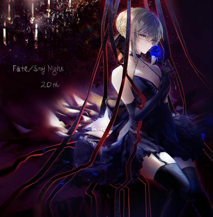 artoria pendragon and saber alter (fate and 2 more) drawn by nigiri
