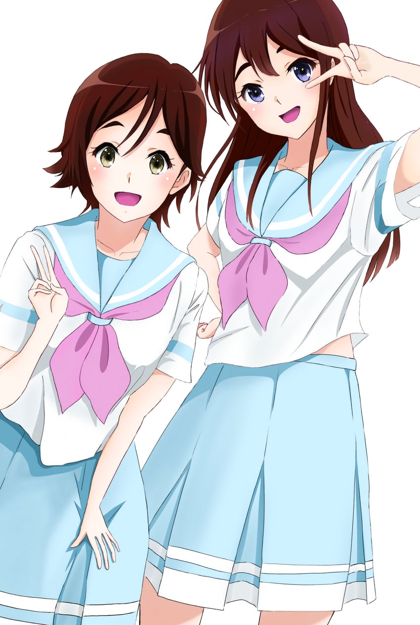inoue junna and morimoto michiyo (hibike! euphonium) drawn by tsubunoan