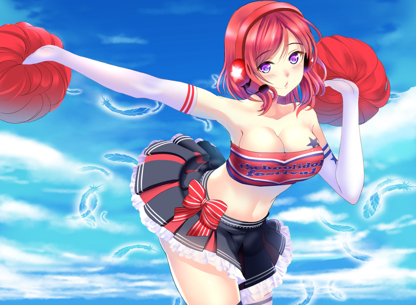 nishikino maki (love live! and 2 more) drawn by ponytail_korosuke