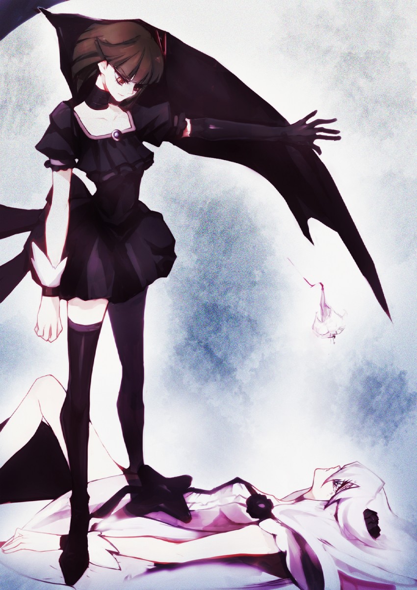 tsukikage yuri, cure moonlight, and dark precure (precure and 1 more) drawn by tima